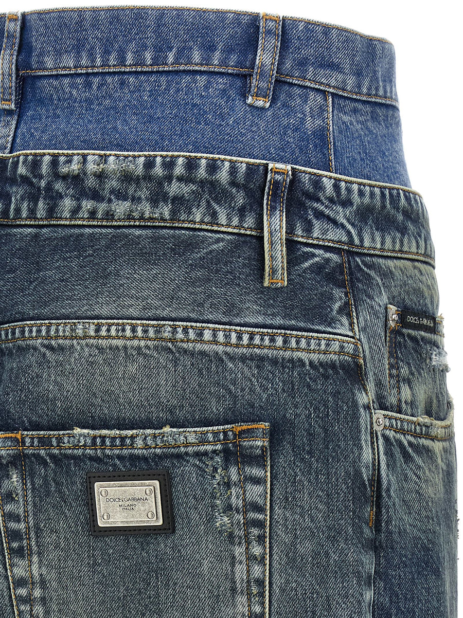 Dolce & Gabbana Double Layer Jeans