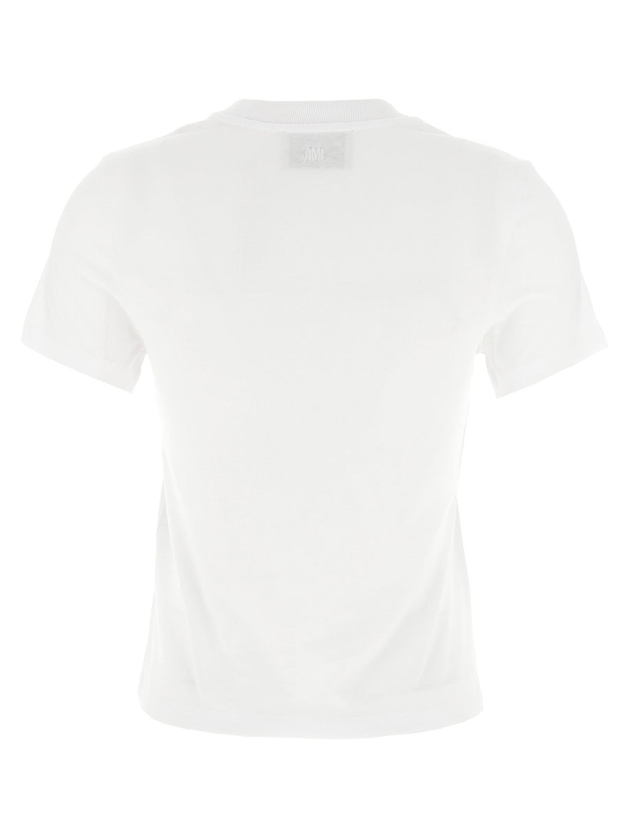 Ami Paris Ami De Coeur Cropped T-shirt