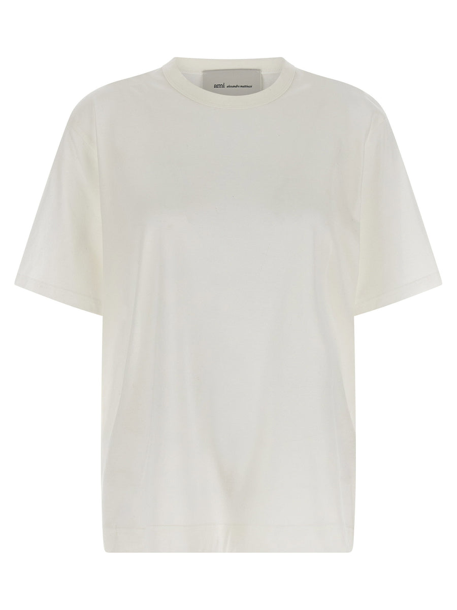 Ami Paris Lightweight Cotton T Shirt for Women Breathable Semi Transparent Summer Essential