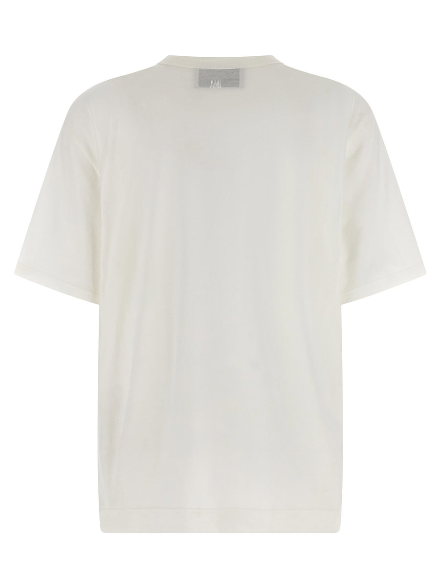 Ami Paris Lightweight Cotton T Shirt for Women Breathable Semi Transparent Summer Essential
