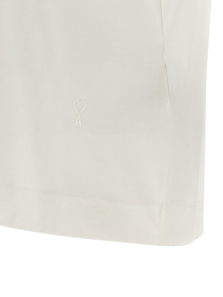 Ami Paris Lightweight Cotton T Shirt for Women Breathable Semi Transparent Summer Essential
