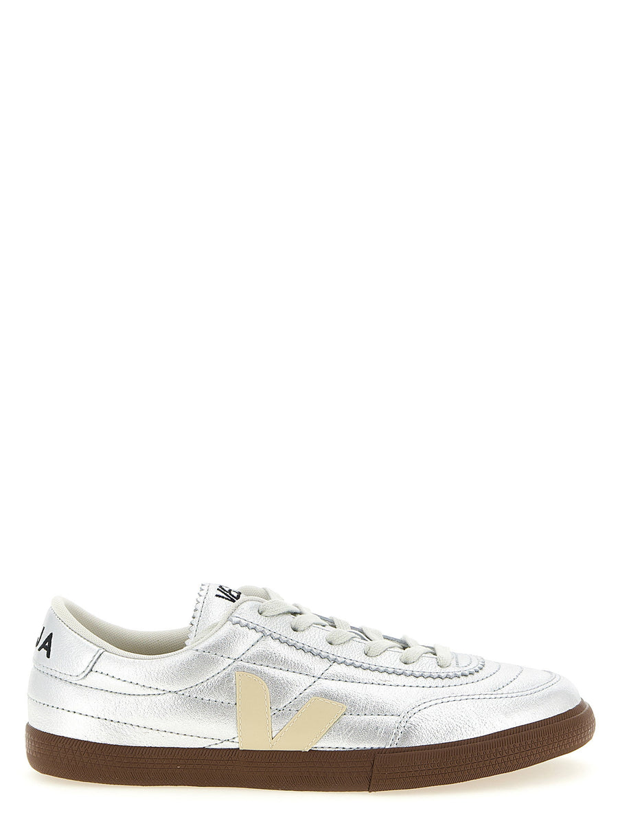 Veja Panenka Leather Sneakers With Lace Up Closure And Silver Details
