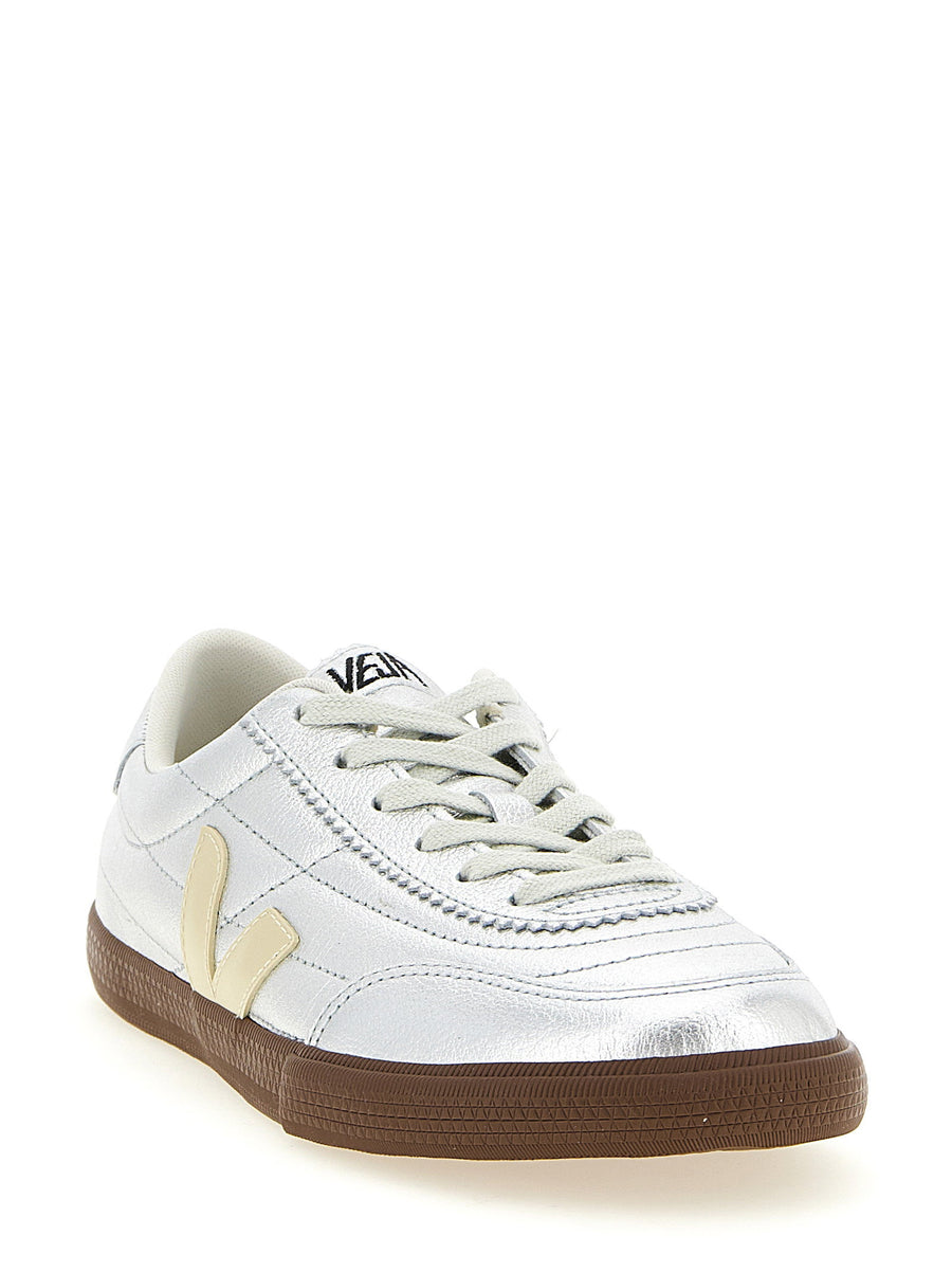 Veja Panenka Leather Sneakers With Lace Up Closure And Silver Details