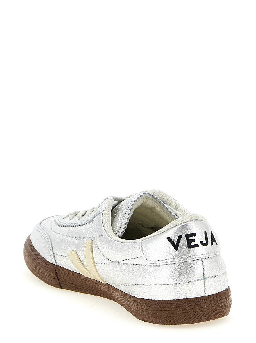 Veja Panenka Leather Sneakers With Lace Up Closure And Silver Details