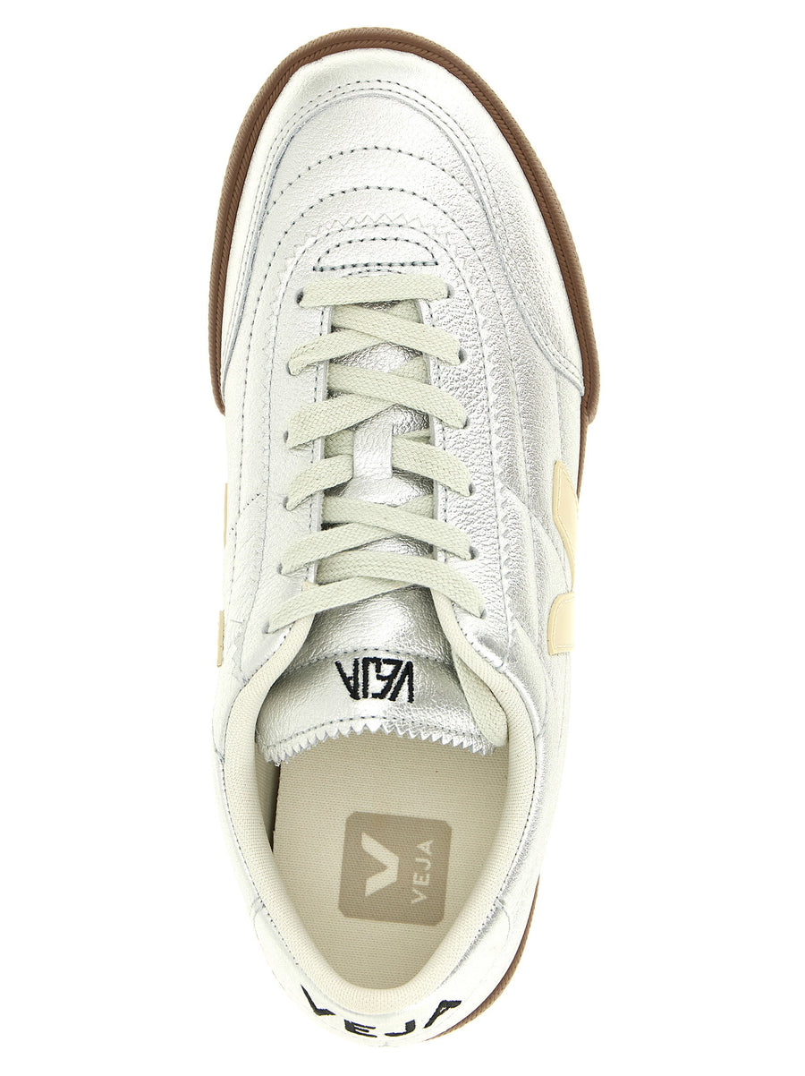Veja Panenka Leather Sneakers With Lace Up Closure And Silver Details