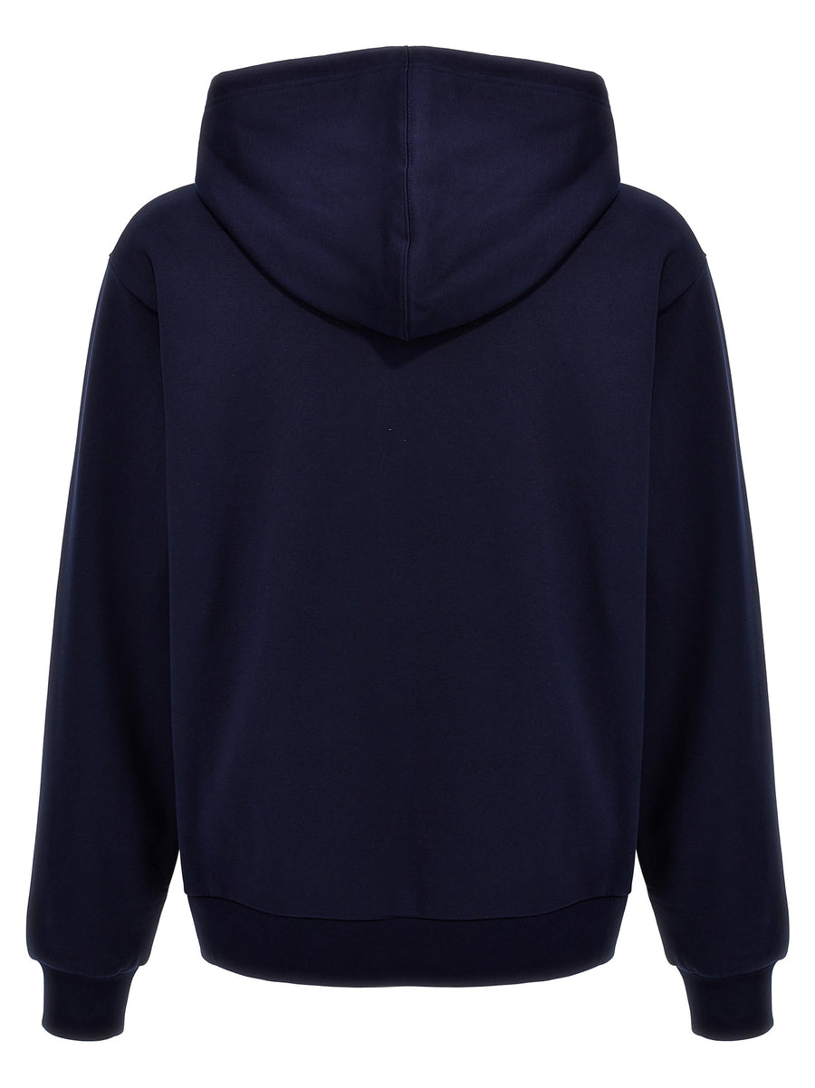Marni Logo Hoodie for Women Blue 100% Cotton Front Print Kangaroo Pocket Streetwear Essential