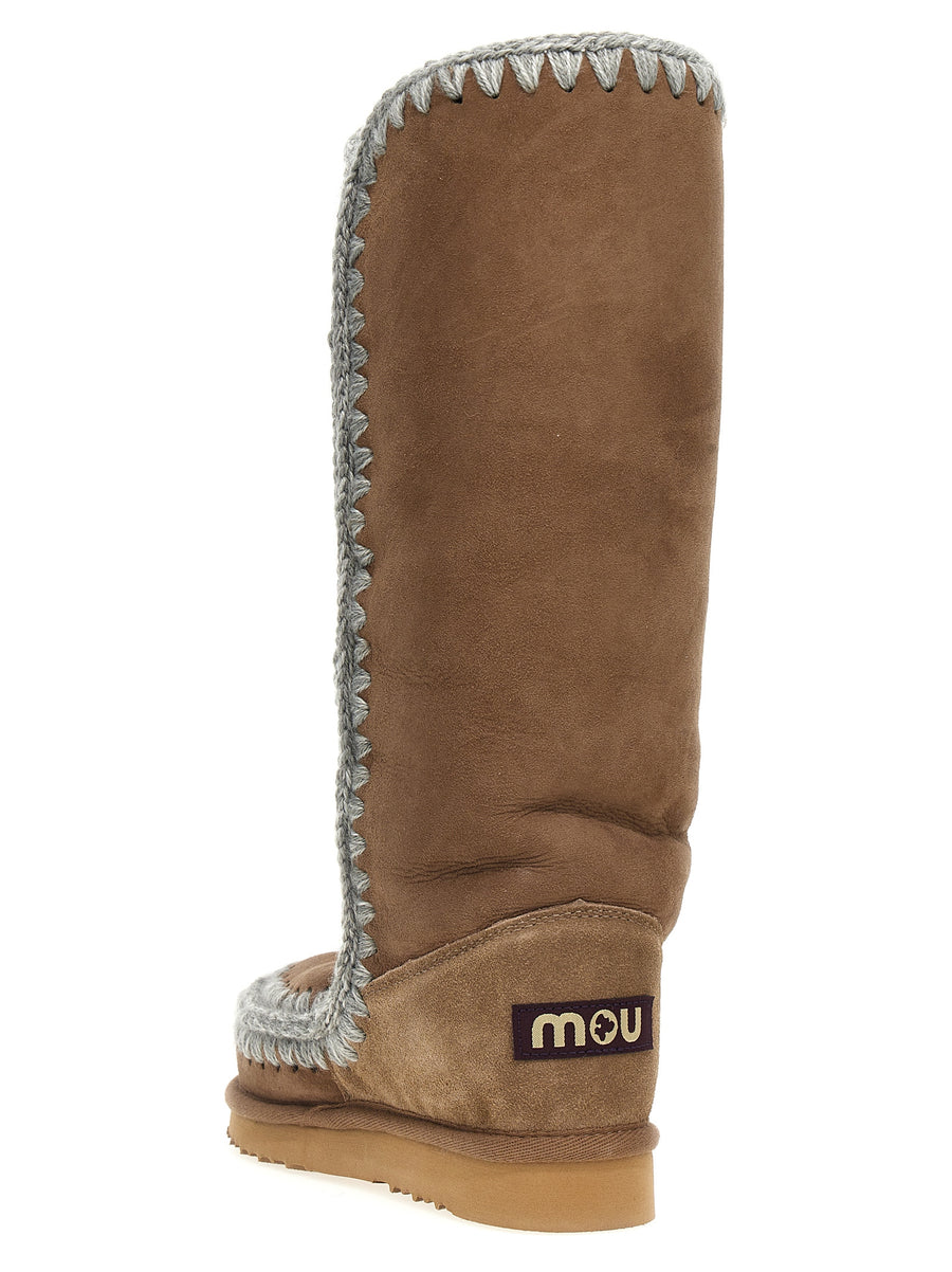 Mou Eskimo 40 Ankle Boots For Women Luxuriously Warm Lamb Leather With Fur Lining