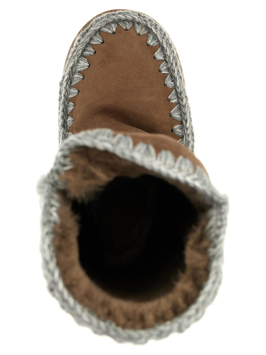 Mou Eskimo 40 Ankle Boots For Women Luxuriously Warm Lamb Leather With Fur Lining