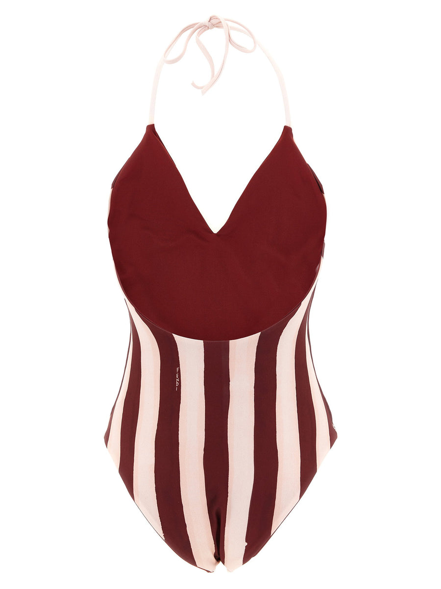 Fendi Pequin One-piece Swimsuit