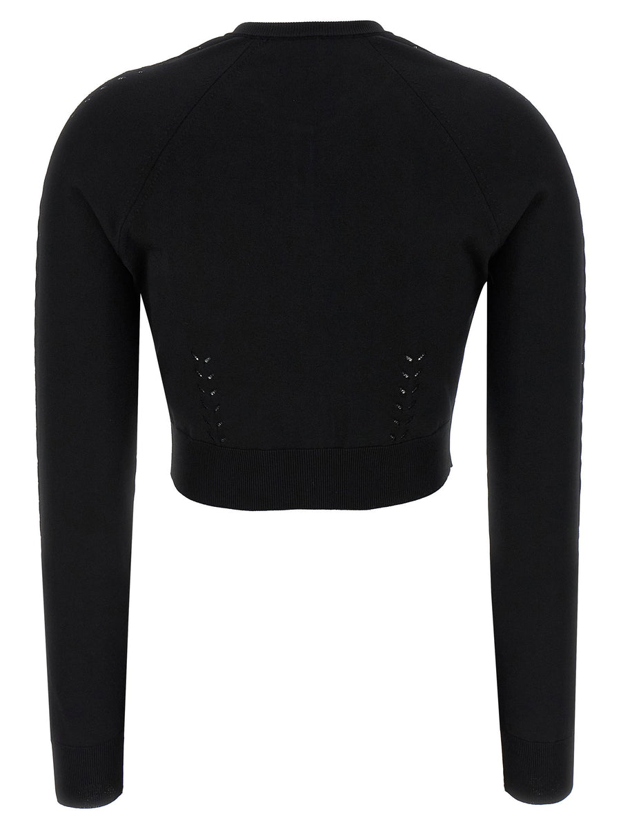 Dolce and Gabbana Viscose Cardigan For Women Cropped Crew Neck Modern Luxe Silhouette