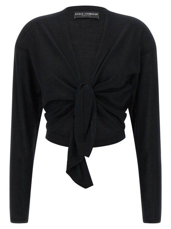 Dolce and Gabbana Cashmere Cardigan for Women Luxurious Open Front With Asymmetric Silhouette 100 Percent Cashmere