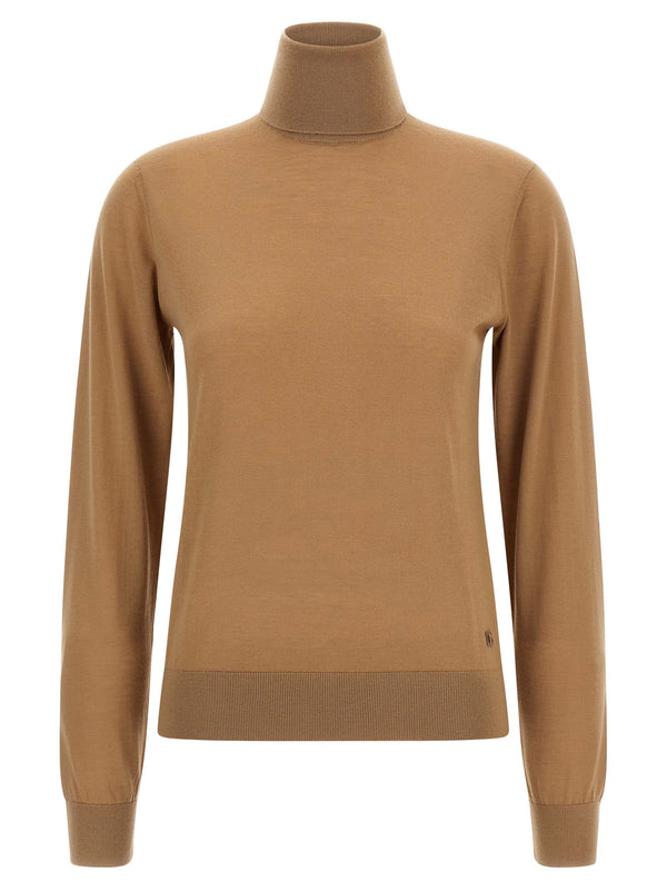 Dolce And Gabbana Cashmere Turtleneck Sweater For Women Beige Luxurious Warmth And Versatility