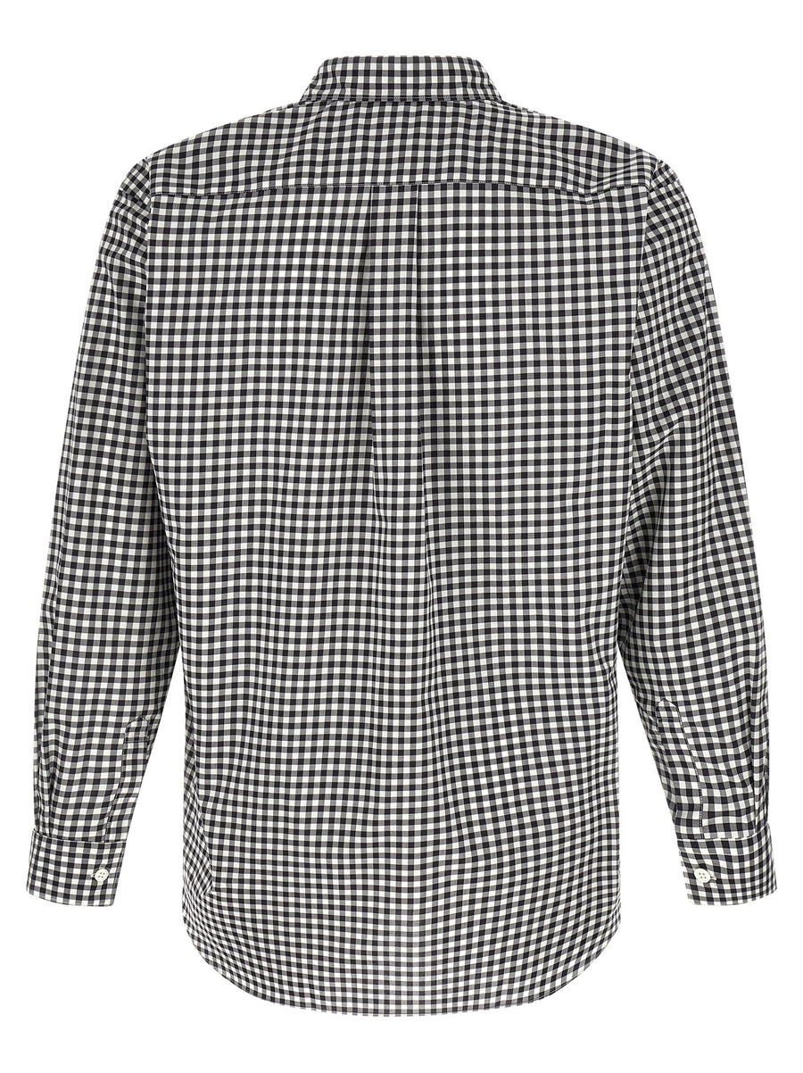 Comme Des Garcons Shirt Vichy Cotton Poplin Shirt Black