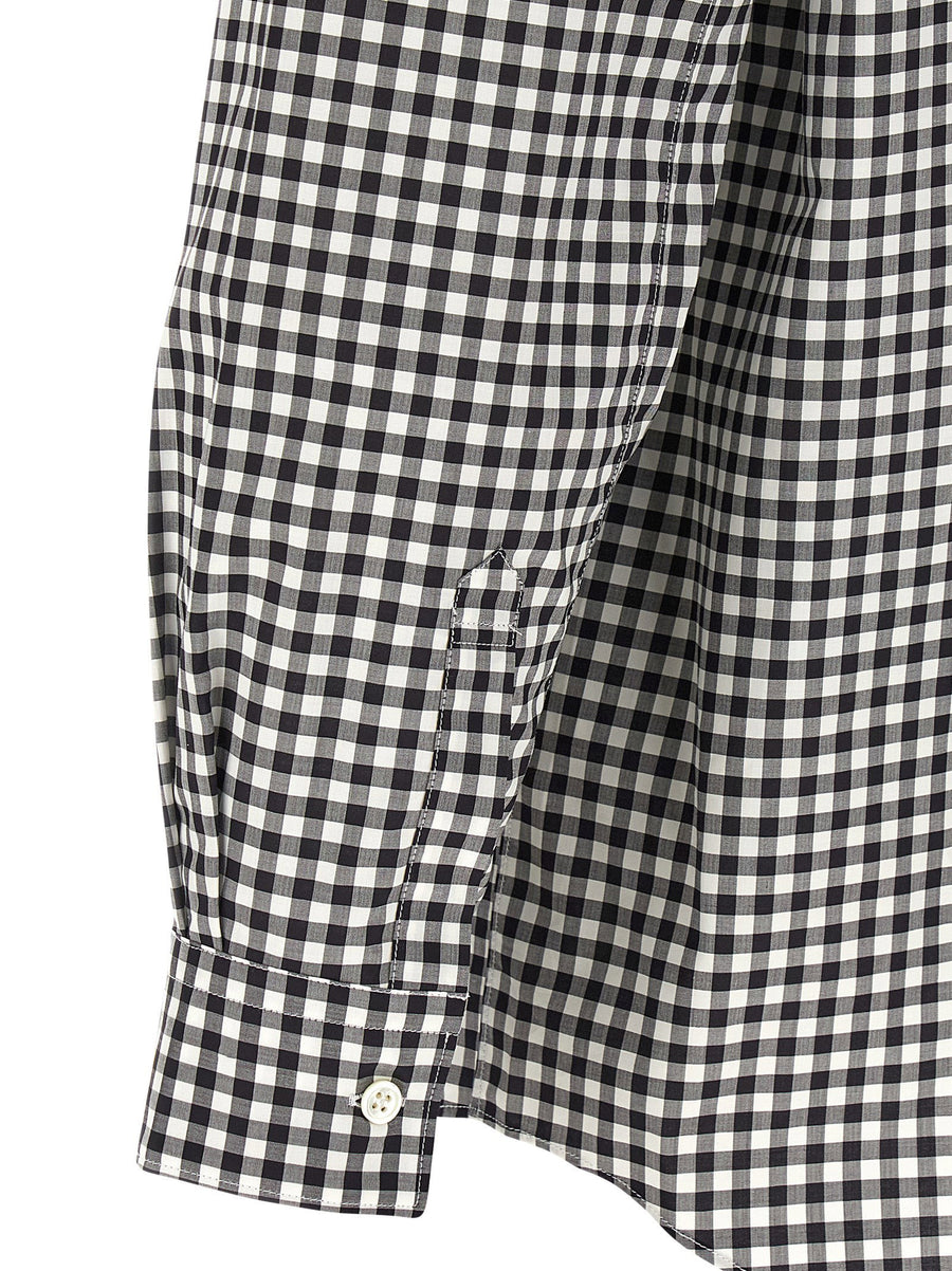 Comme Des Garcons Shirt Vichy Cotton Poplin Shirt Black