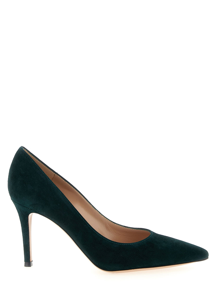 Gianvito Rossi Pumps Green Suede Pointed Toe Stiletto for Women Timeless Luxury
