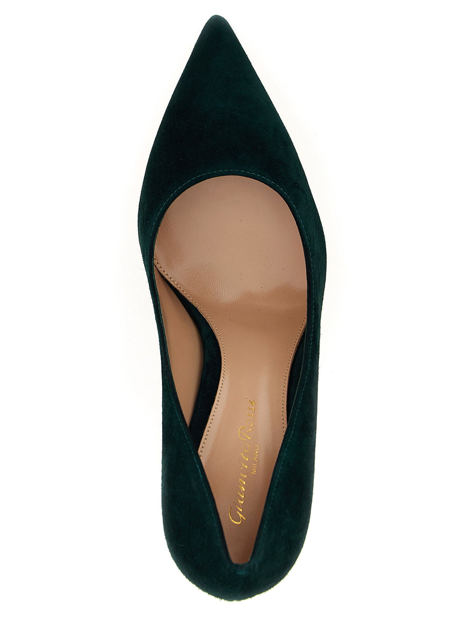 Gianvito Rossi Pumps Green Suede Pointed Toe Stiletto for Women Timeless Luxury