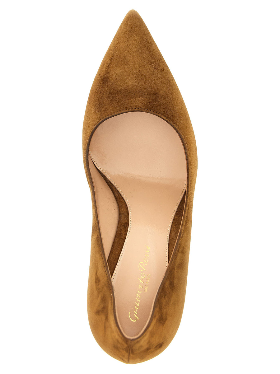 Gianvito Rossi Gianvito Pumps Brown Suede Pointed Toe Stiletto For Women Luxury Eveningwear