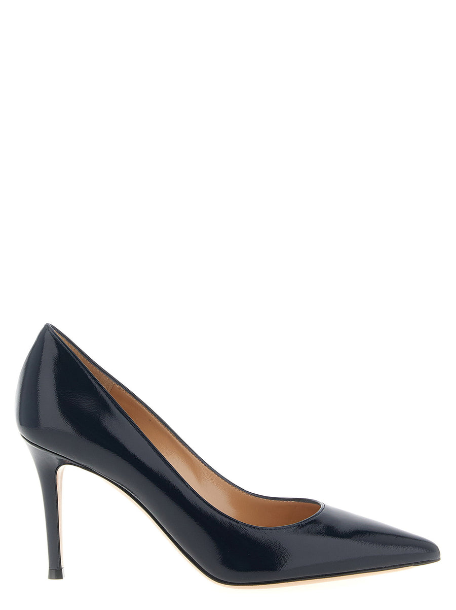 Gianvito Rossi Gianvito Pumps Blue Lamb Leather Luxurious Pointed Toe Stiletto For Women