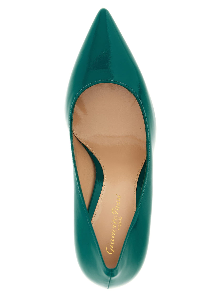 Gianvito Rossi Gianvito Pumps Green Lamb Leather Pointed Toe Stiletto For Women Luxury Craftsmanship