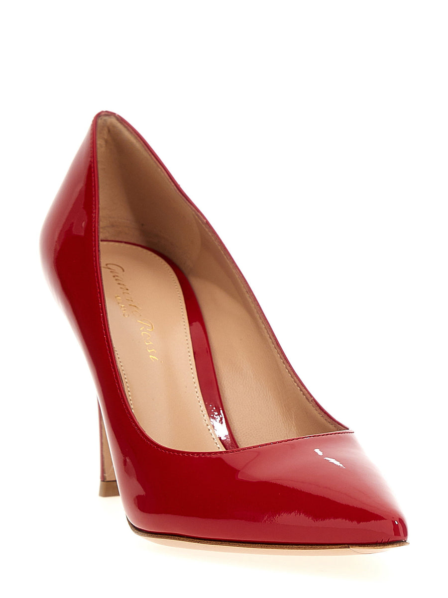Gianvito Rossi Gianvito Pumps Red Calf Leather 8.5cm Heel Luxurious Dress Shoes For Women