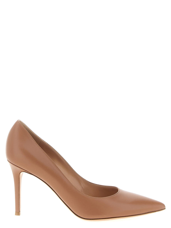 Gianvito Rossi Beige Calf Leather Pumps 85mm Heels