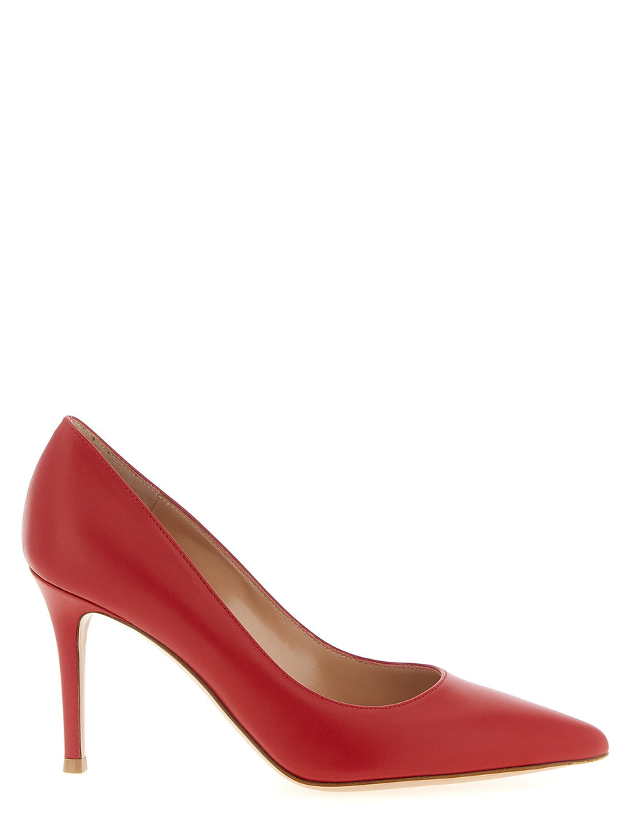 Gianvito Rossi Gianvito Pumps Red Calfskin Leather Pointed Toe Stiletto For Women