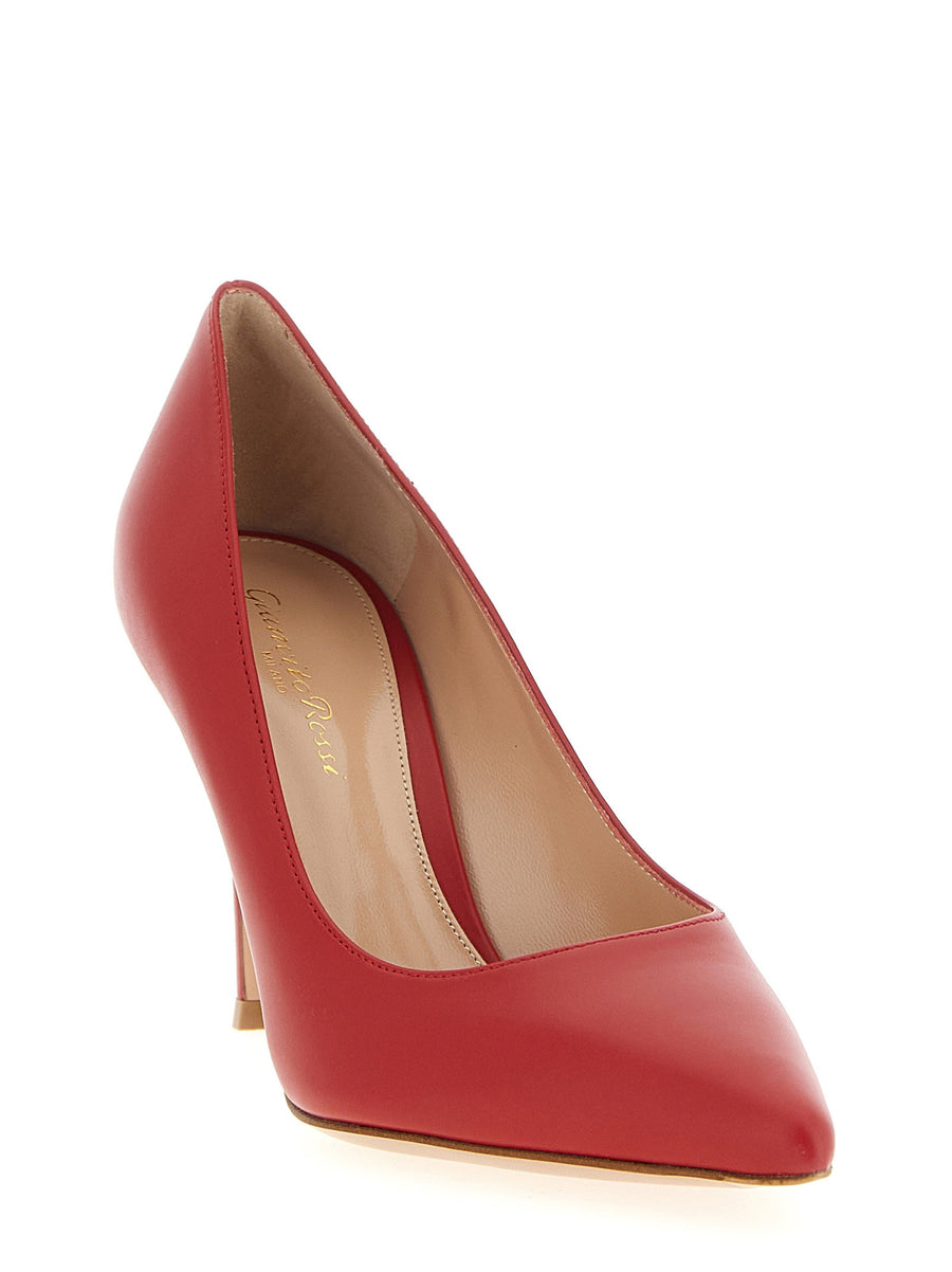 Gianvito Rossi Gianvito Pumps Red Calfskin Leather Pointed Toe Stiletto For Women