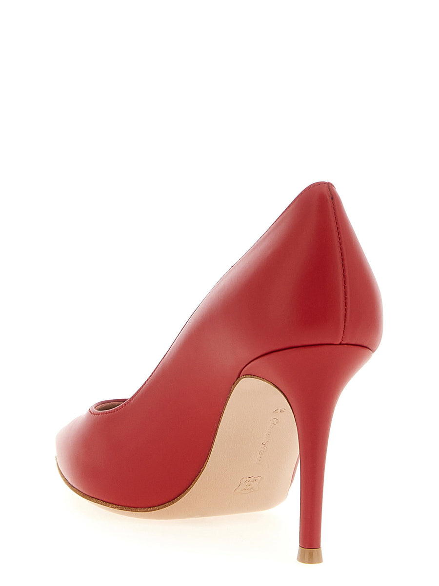 Gianvito Rossi Gianvito Pumps Red Calfskin Leather Pointed Toe Stiletto For Women