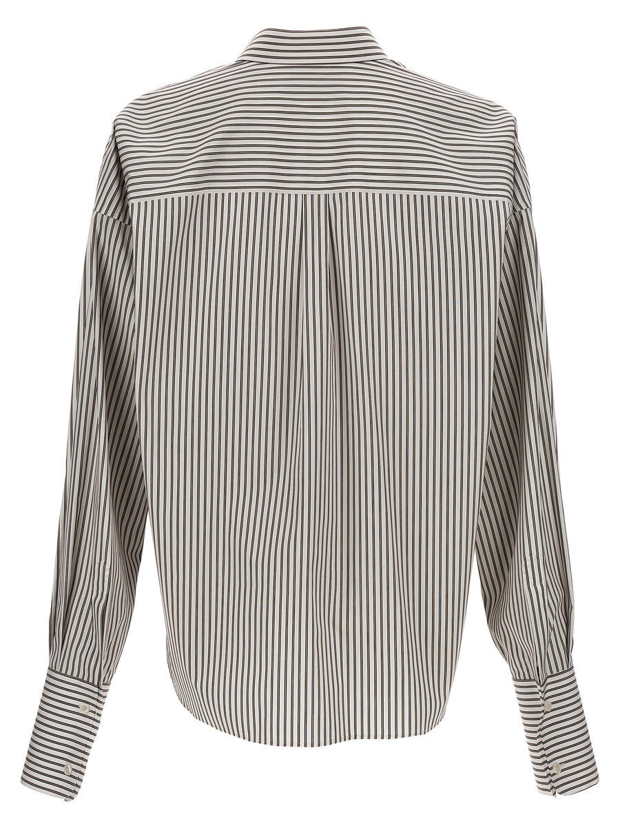 Dolce And Gabbana Multicolor Striped Shirt Luxurious Oversized Fit 100 Percent Cotton Poplin For Men