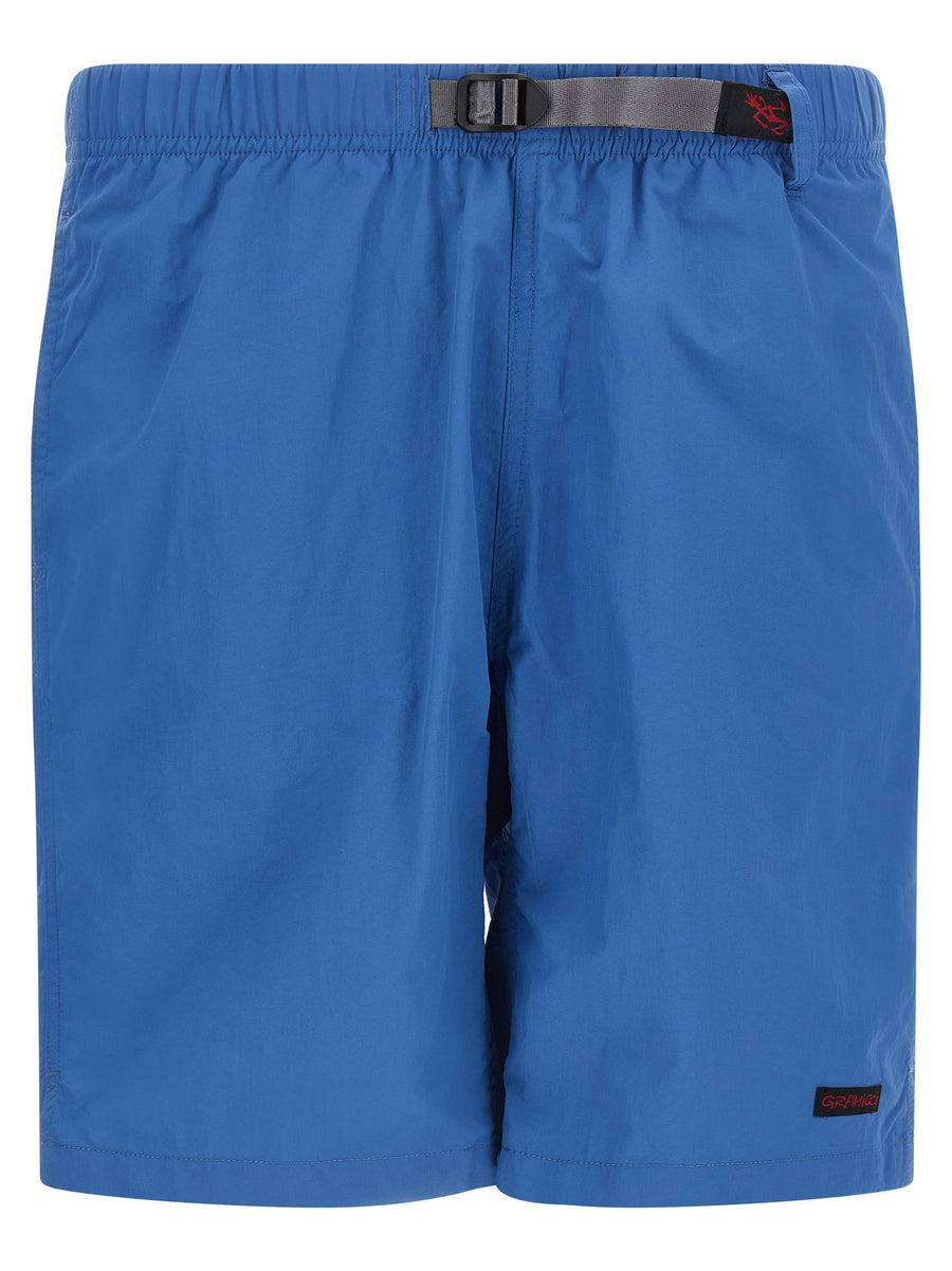 Gramicci G Short Bermuda Shorts Blue Quick Dry Nylon Built In Belt