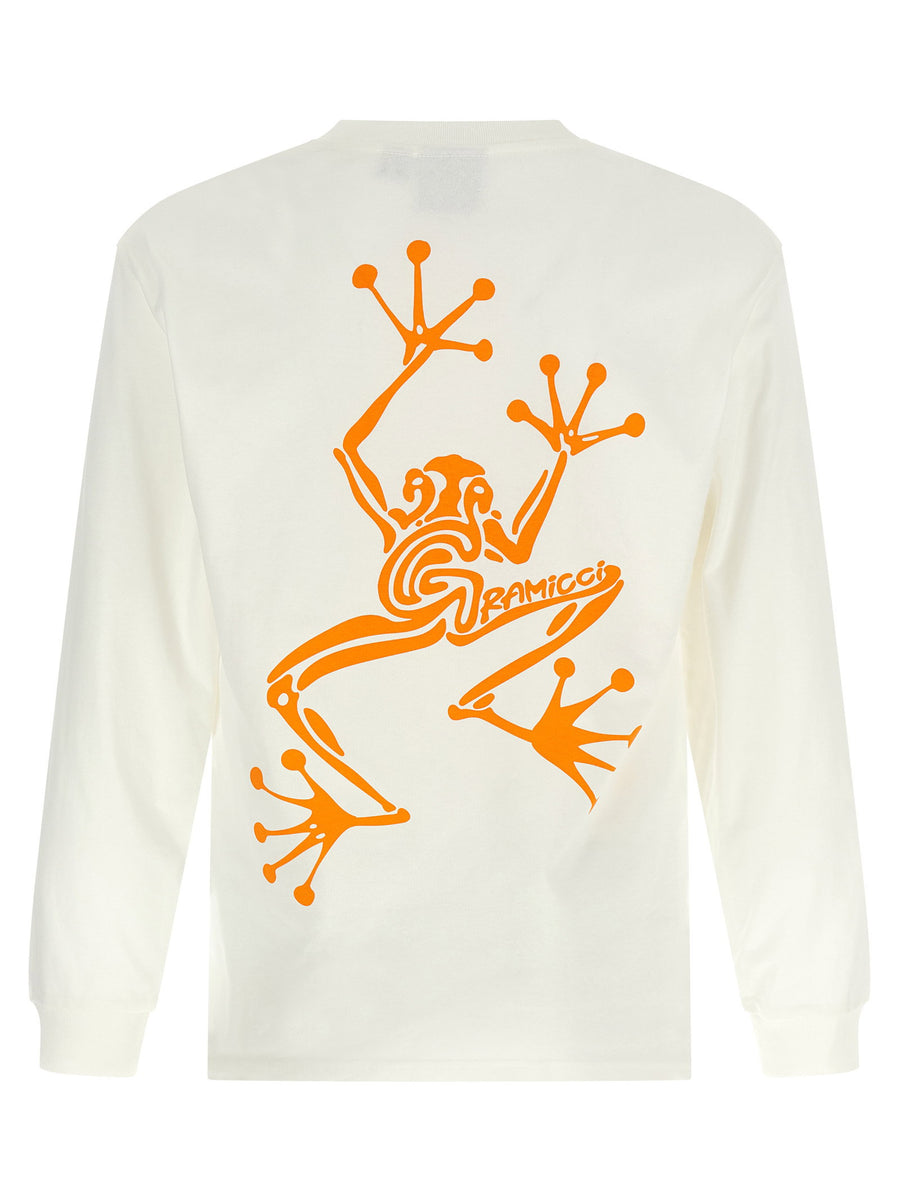 Gramicci Sticky Hands Graphic Print T Shirt For Men White 100 Percent Cotton Everyday Streetwear