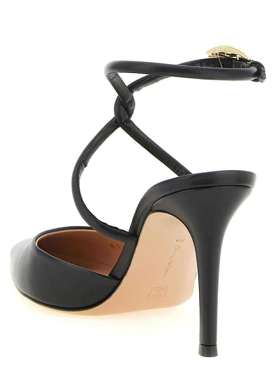 Gianvito Rossi Jungle Mamba Pumps Black Lamb Leather 8.5cm Heel