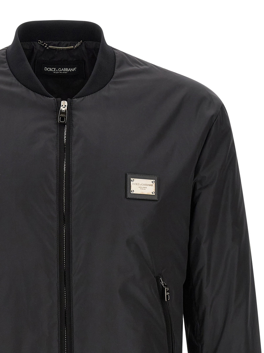 Dolce & Gabbana Logo Plaque Bomber Jacket