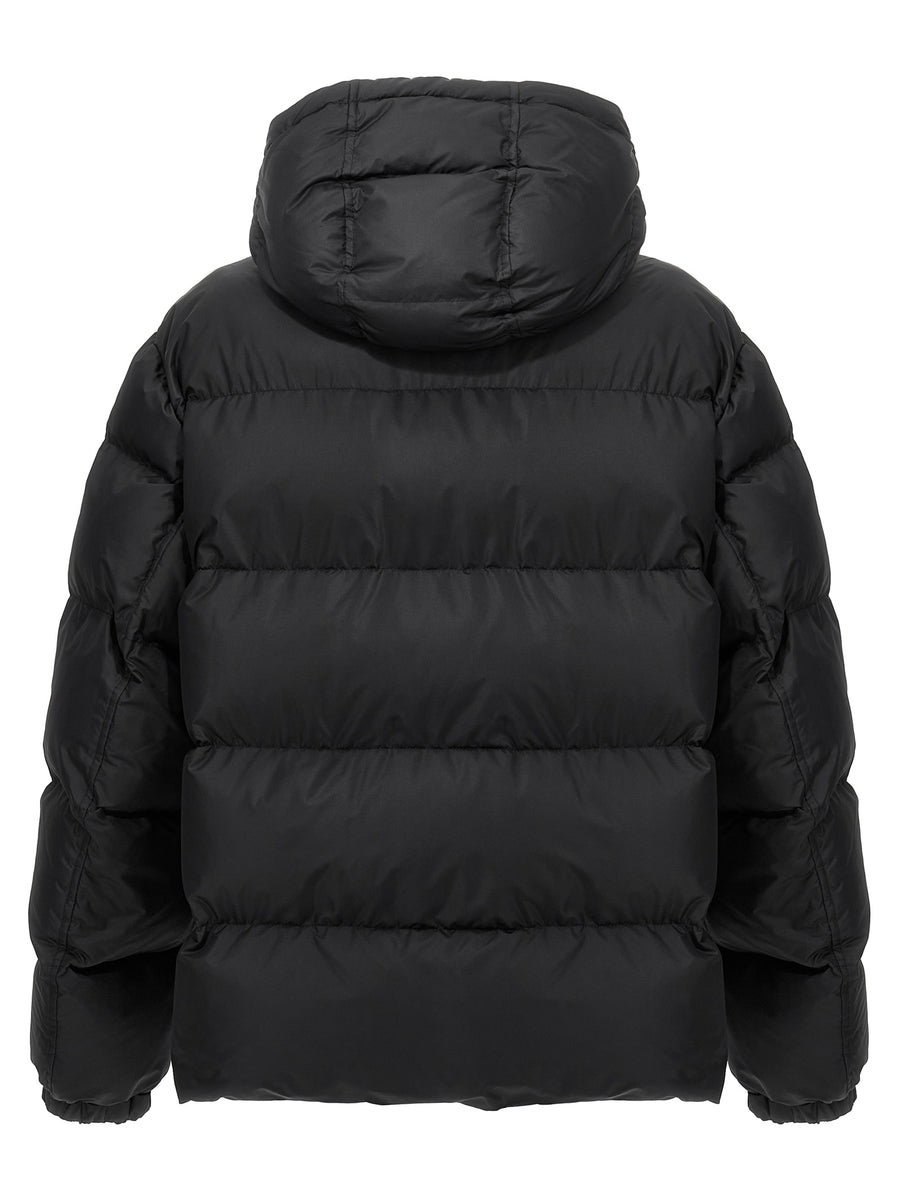 Dolce & Gabbana Logo Plate Down Jacket for Women Luxurious Quilted Warmth and Style