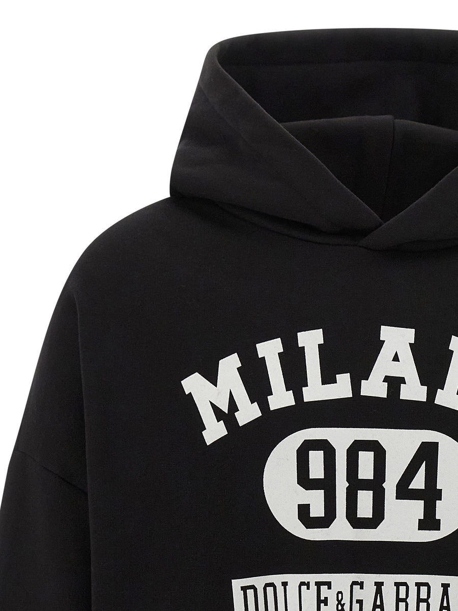 Dolce & Gabbana Flocked Print Hoodie