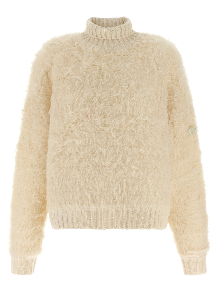 Goldbergh Bolleta Turtleneck Sweater for Women White Alpaca Blend Luxury Warmth and Luxe Comfort