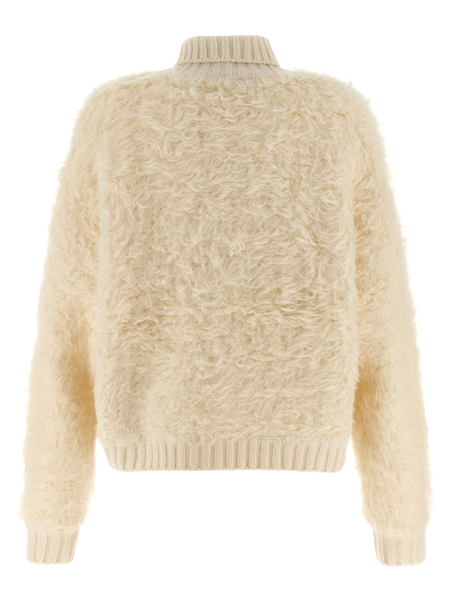 Goldbergh Bolleta Turtleneck Sweater for Women White Alpaca Blend Luxury Warmth and Luxe Comfort