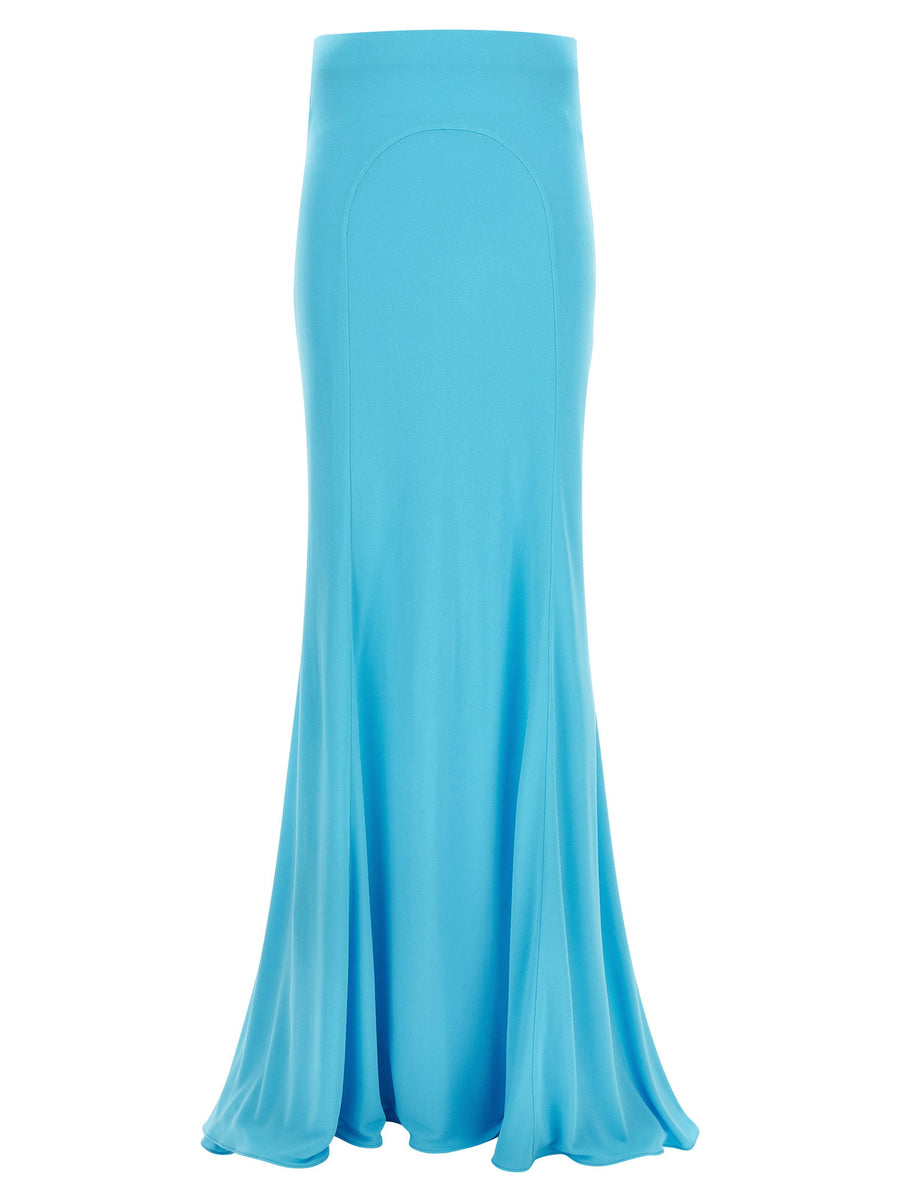 Tom Ford Impossible Skirt Light Blue Mermaid Silhouette Viscose