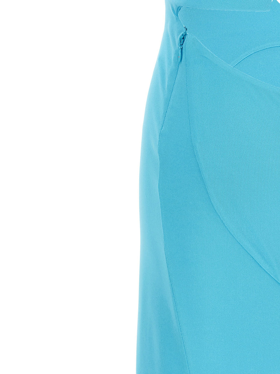 Tom Ford Impossible Skirt Light Blue Mermaid Silhouette Viscose