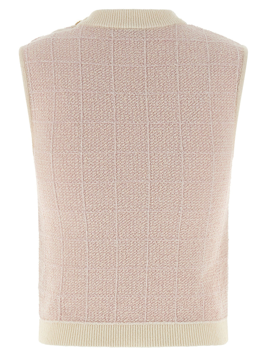 Balmain Testa Di Leone Tweed Vest