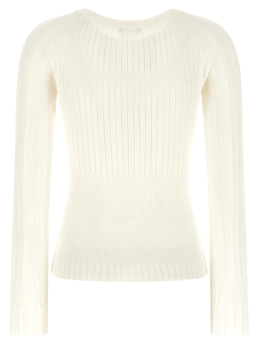 Balmain Three Button Lion Head Crew Neck Sweater For Women
