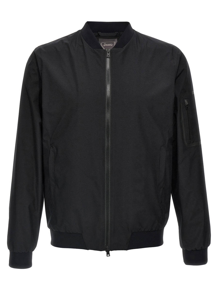 Herno Gore Tex Bomber Jacket For Men Weatherproof Infinium Windstopper 2 Layer Water Repellent