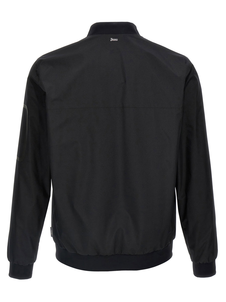 Herno Gore Tex Bomber Jacket For Men Weatherproof Infinium Windstopper 2 Layer Water Repellent