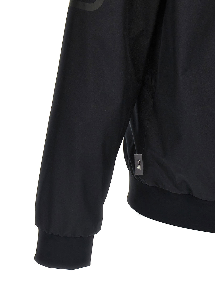 Herno Gore Tex Bomber Jacket For Men Weatherproof Infinium Windstopper 2 Layer Water Repellent