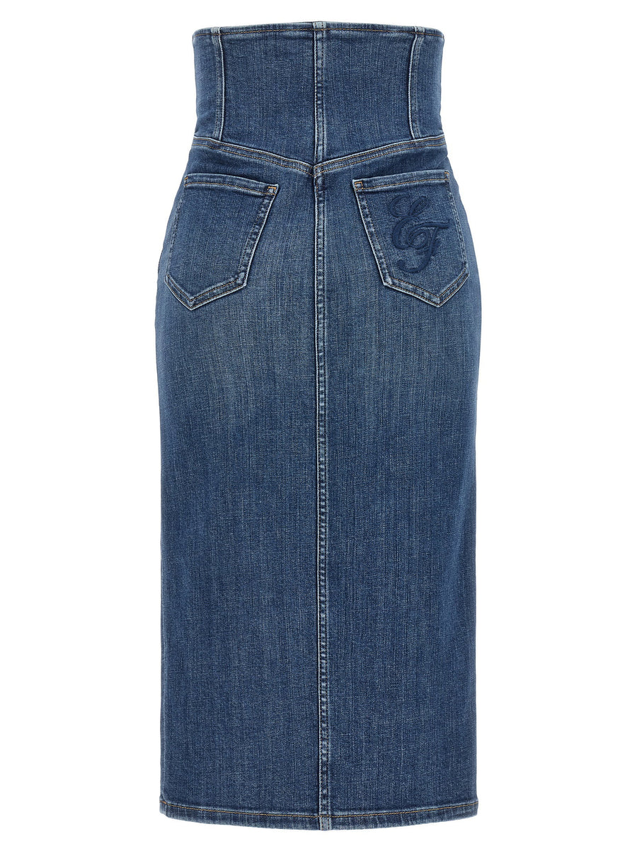 Elisabetta Franchi Denim Skirt