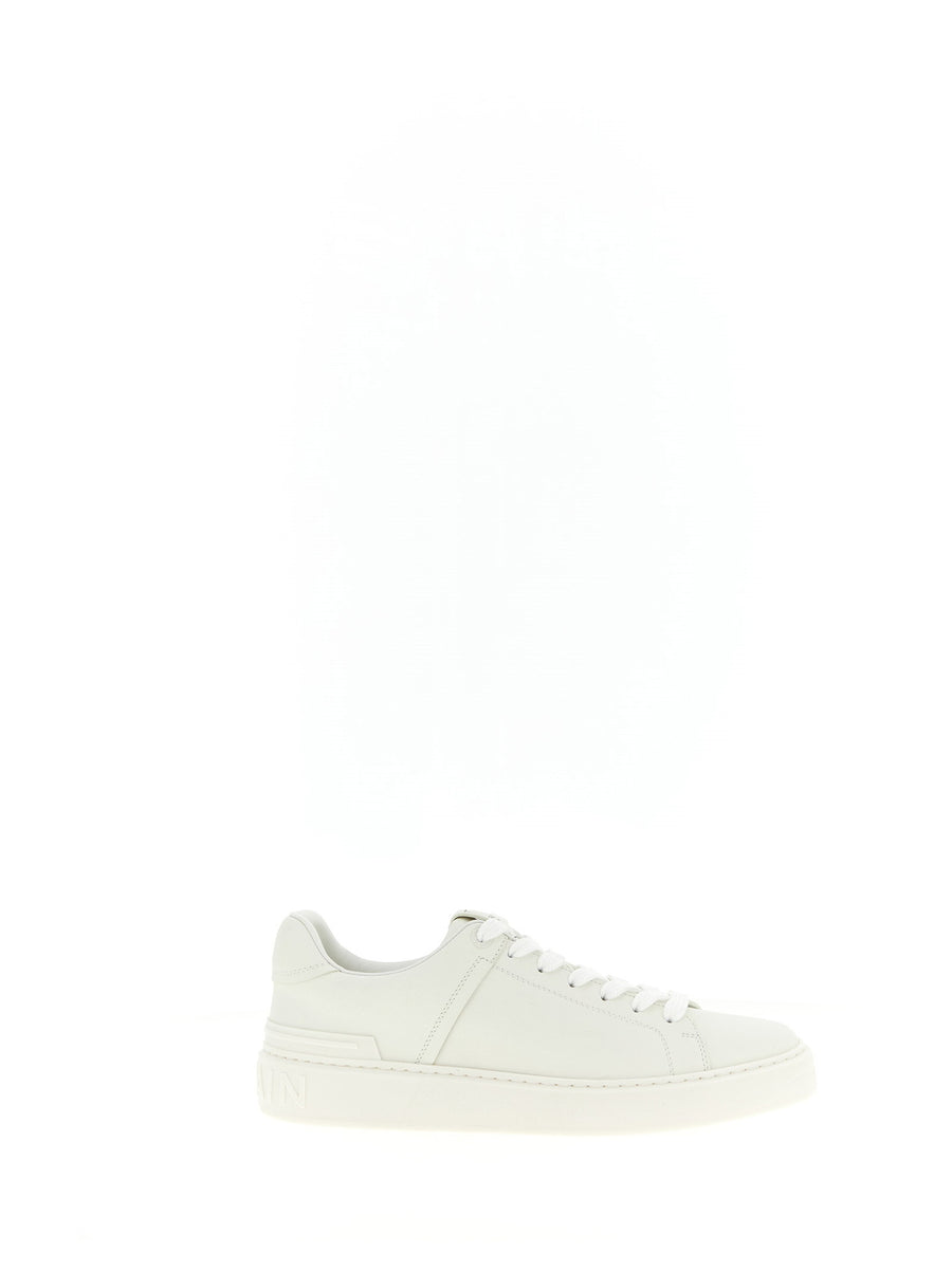 Balmain B Cout White Calfskin Leather Sneakers for Men Luxury Designer Comfort Everyday Style