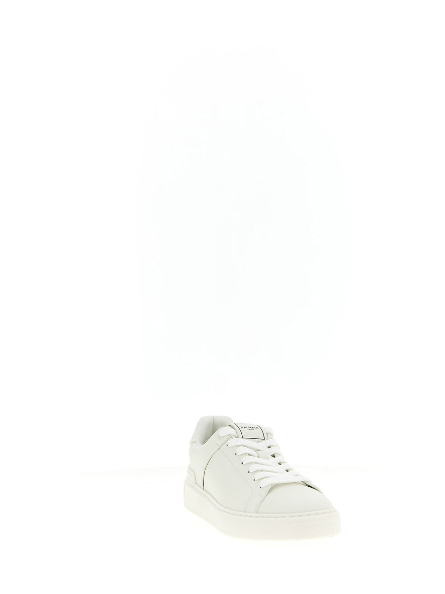 Balmain B Cout White Calfskin Leather Sneakers for Men Luxury Designer Comfort Everyday Style