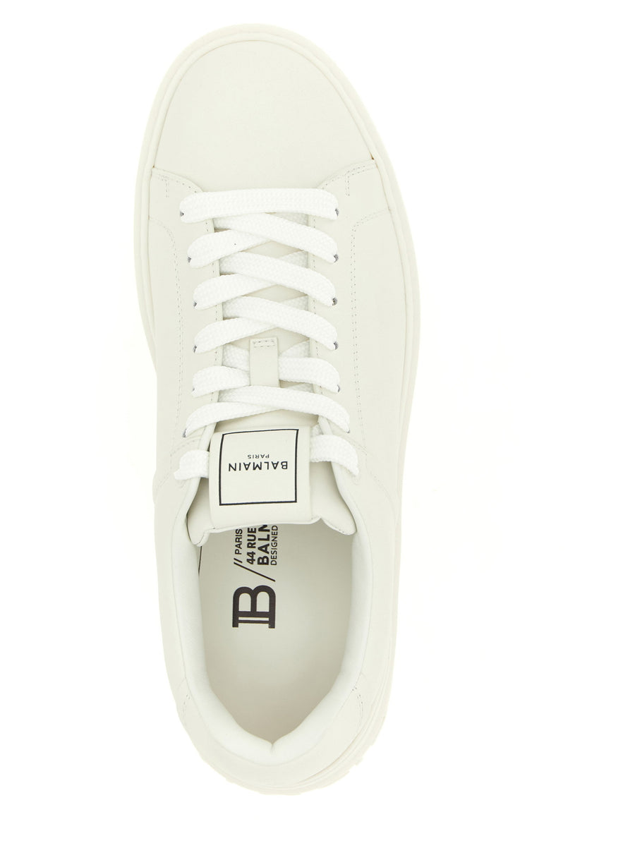 Balmain B Cout White Calfskin Leather Sneakers for Men Luxury Designer Comfort Everyday Style