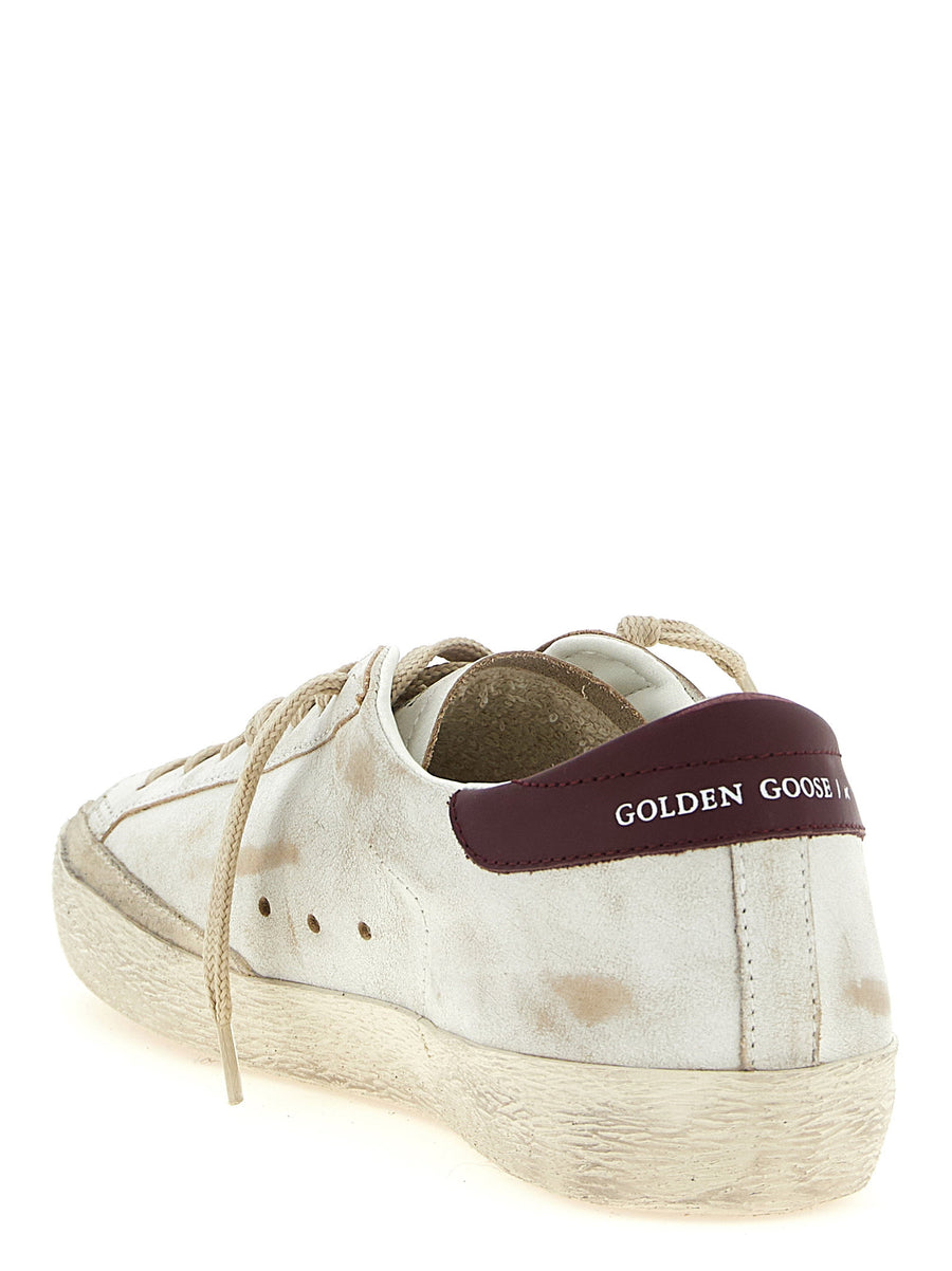 Golden Goose Superstar Leather Sneakers Bordeaux For Men