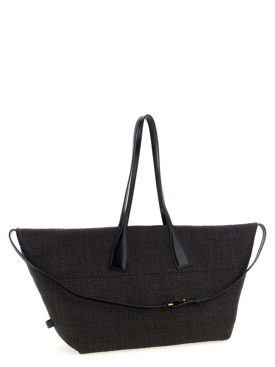 Balmain Track Shopping Bag For Women Black Polyamide Luxurious City Ready Bag With Practical Organization